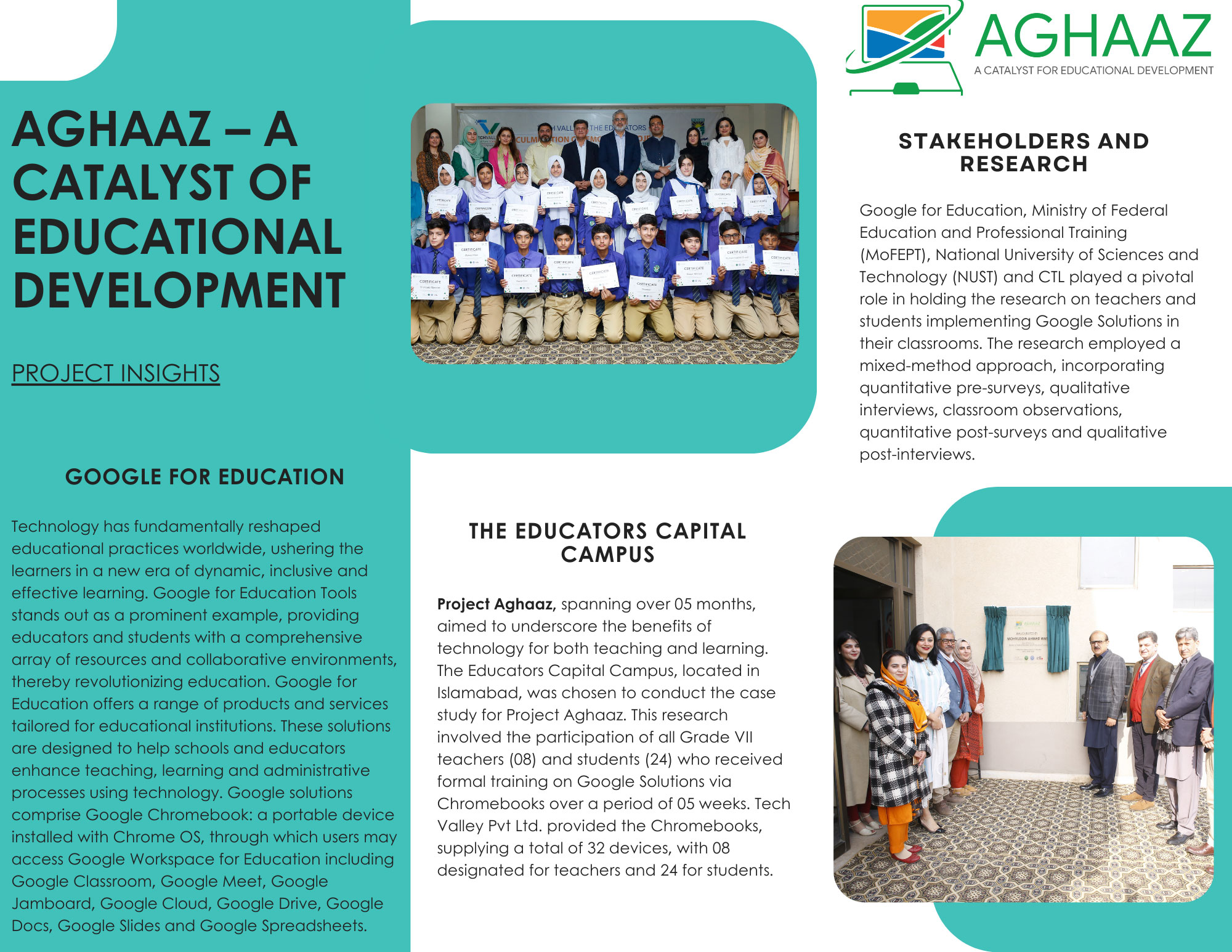 The Educators and Tech Valley Culminates: Aghaaz - A Catalyst for Educational Development